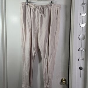 Women's Cream Linen Pants